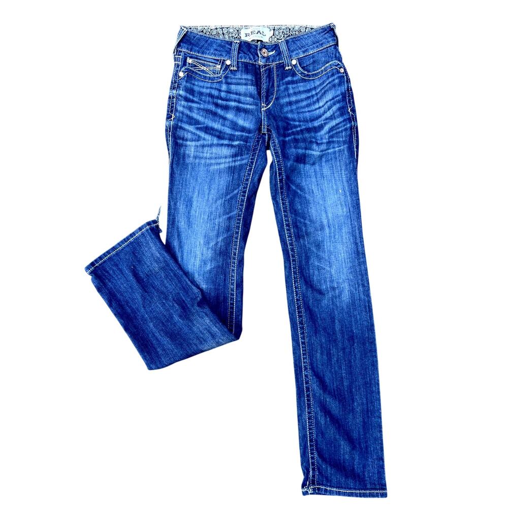 Ariat low rise western dark bootcut jeans size 27L x35